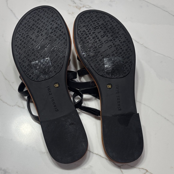 Gianni Bini Black and Tan Strappy Sandals - Picture 6 of 8
